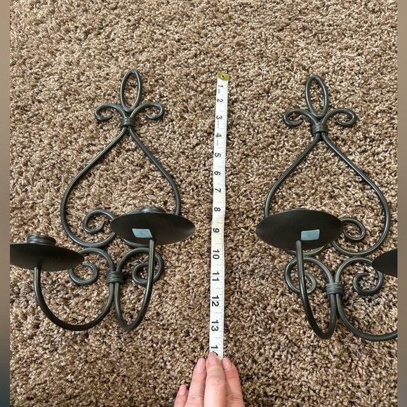 Set Of Two Wall Hanging Taper/Peg Light Candle Holders VG Condition - Picture 7 of 8